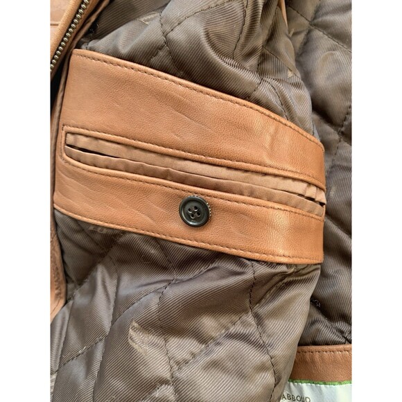 Joseph Abboud Men's Leather Jacket Vintage 1980's Tobacco Brown Size M Preowned - Picture 9 of 14